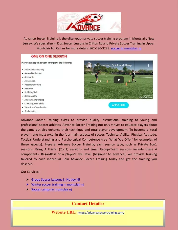 advance soccer training is the elite youth