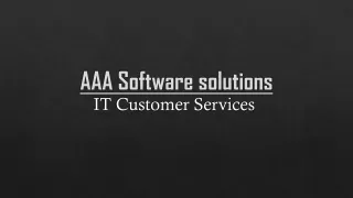 IT Customer services in New York - AAA Software Solutions