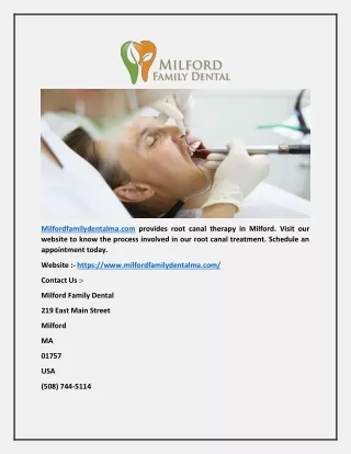 Milford root canal - Milford Family Dental