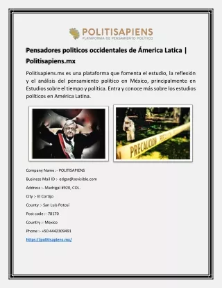 Pensadores politicos occidentales de Ámerica Latica | Politisapiens.mx