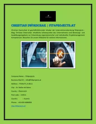 christian dworschak fit4projects at christian