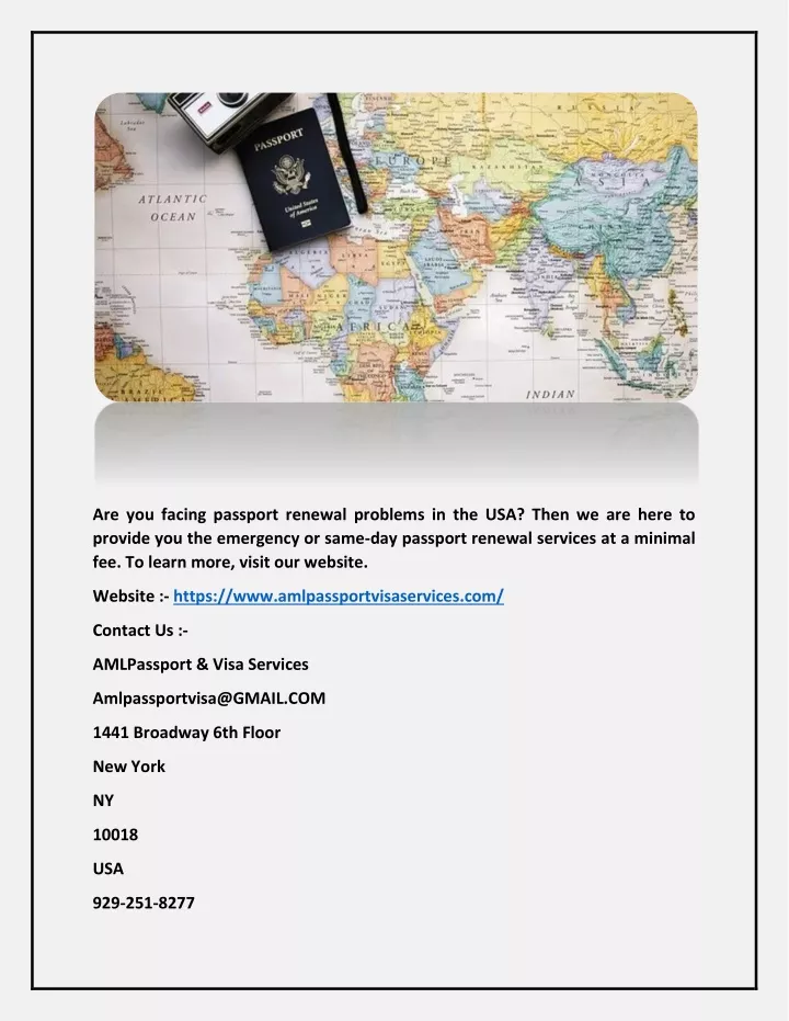 are you facing passport renewal problems