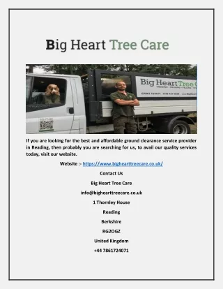 Tree Planting Reading - Bighearttreecare.co.uk