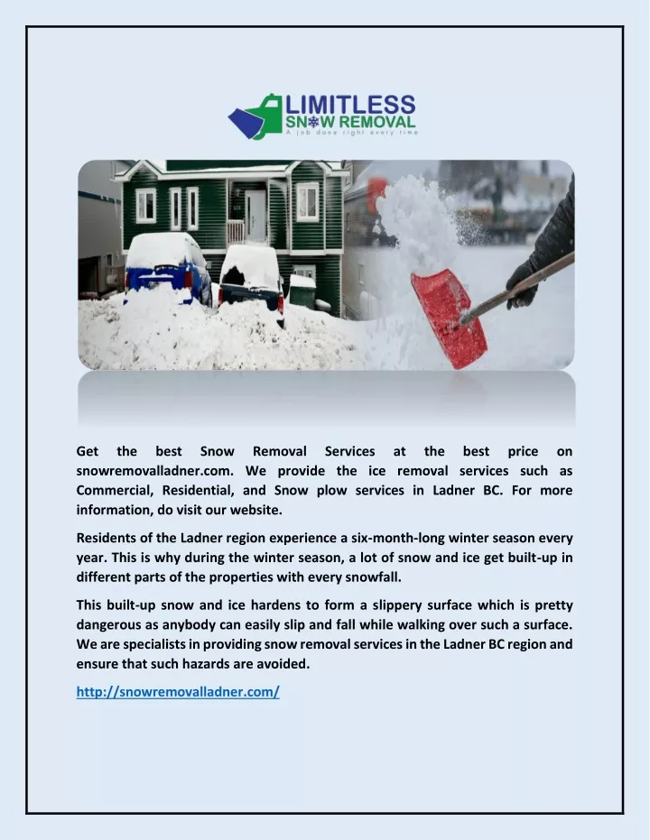 get snowremovalladner com we provide