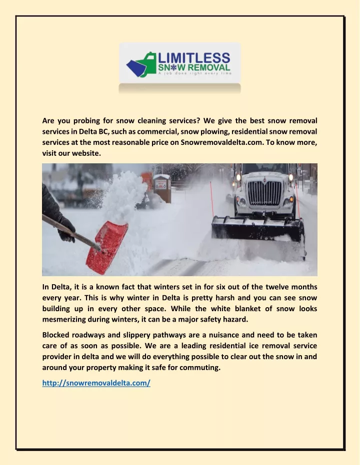 are you probing for snow cleaning services