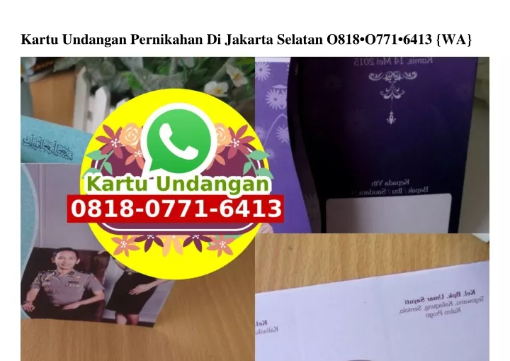 kartu undangan pernikahan di jakarta selatan o818