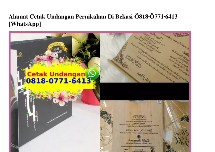 alamat cetak undangan pernikahan di bekasi