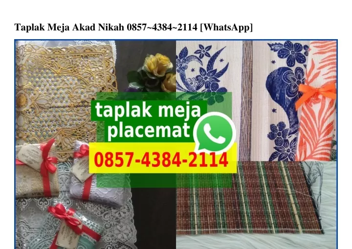 taplak meja akad nikah 0857 4384 2114 whatsapp