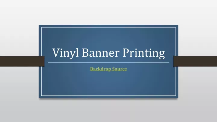 vinyl banner printing