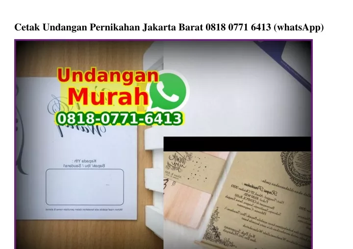 cetak undangan pernikahan jakarta barat 0818 0771