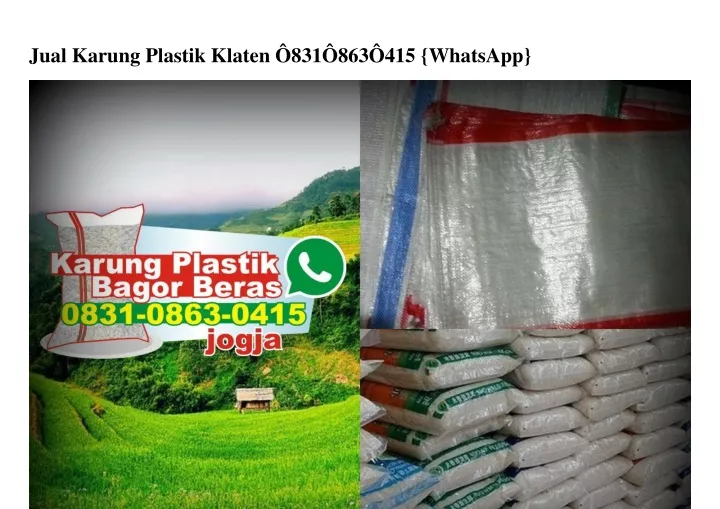 jual karung plastik klaten 831 863 415 whatsapp