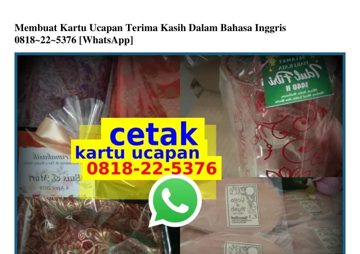 membuat kartu ucapan terima kasih dalam bahasa