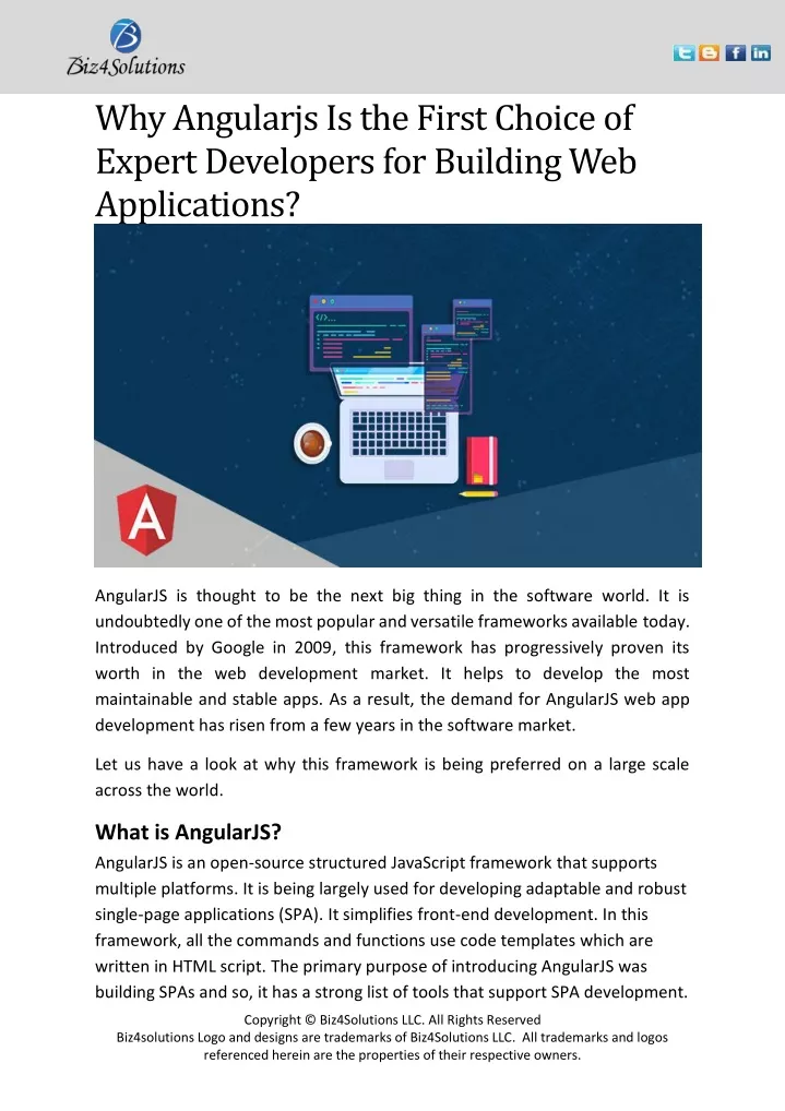 why angularjs is the first choice of expert