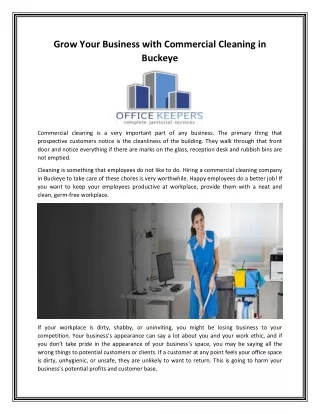 Grow Your Business with Commercial Cleaning in Buckeye