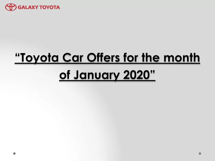 toyota car offers for the month