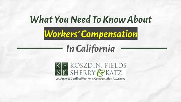 what you need to know about workers compensation