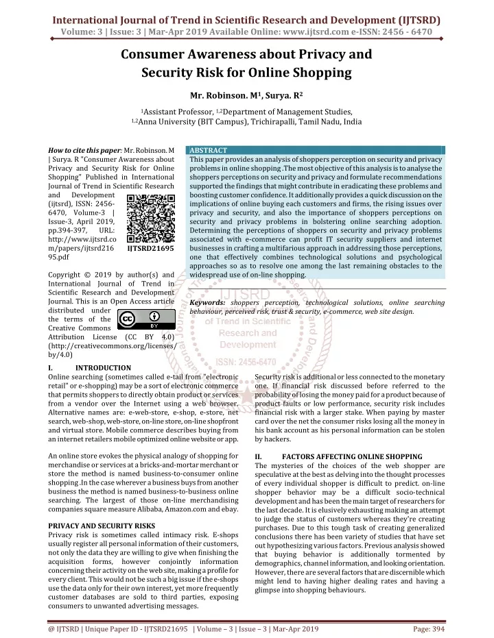 international journal of trend in scientific