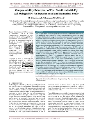 Compressibility Behaviour of Peat Stabilized with Fly Ash Using DMM An Experimental and Numerical Study