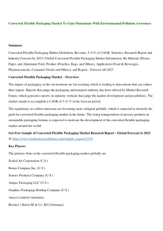 converted flexible packaging market to gain