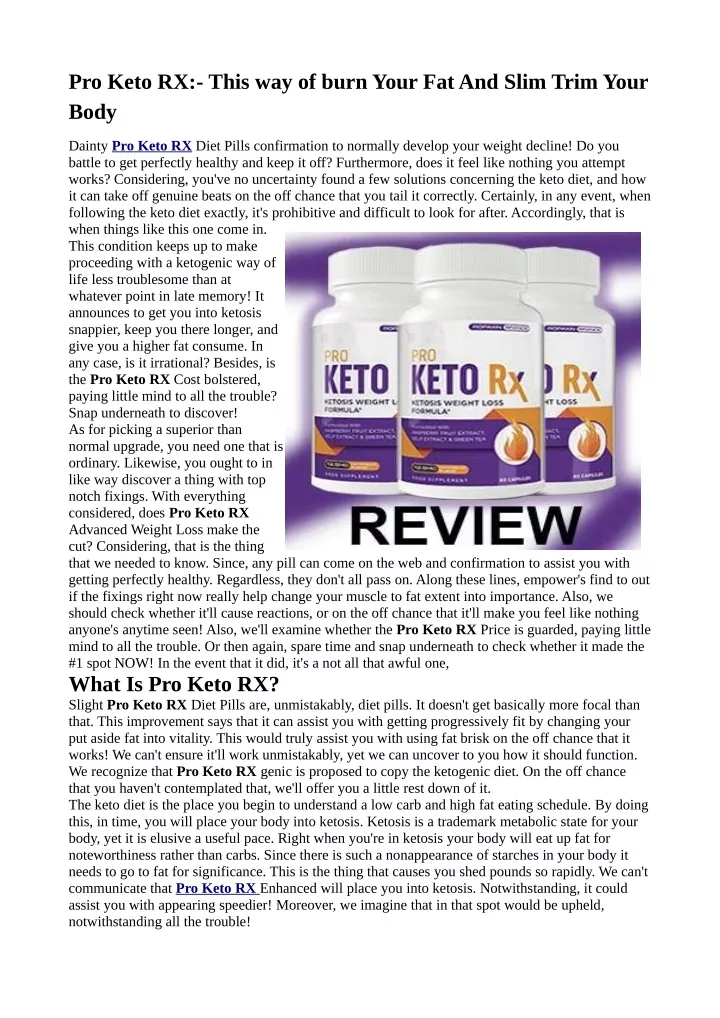 pro keto rx this way of burn your fat and slim