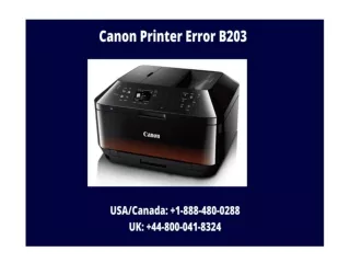 Resolve Canon Printer Error Code B203 | Call  1-888-480-0288