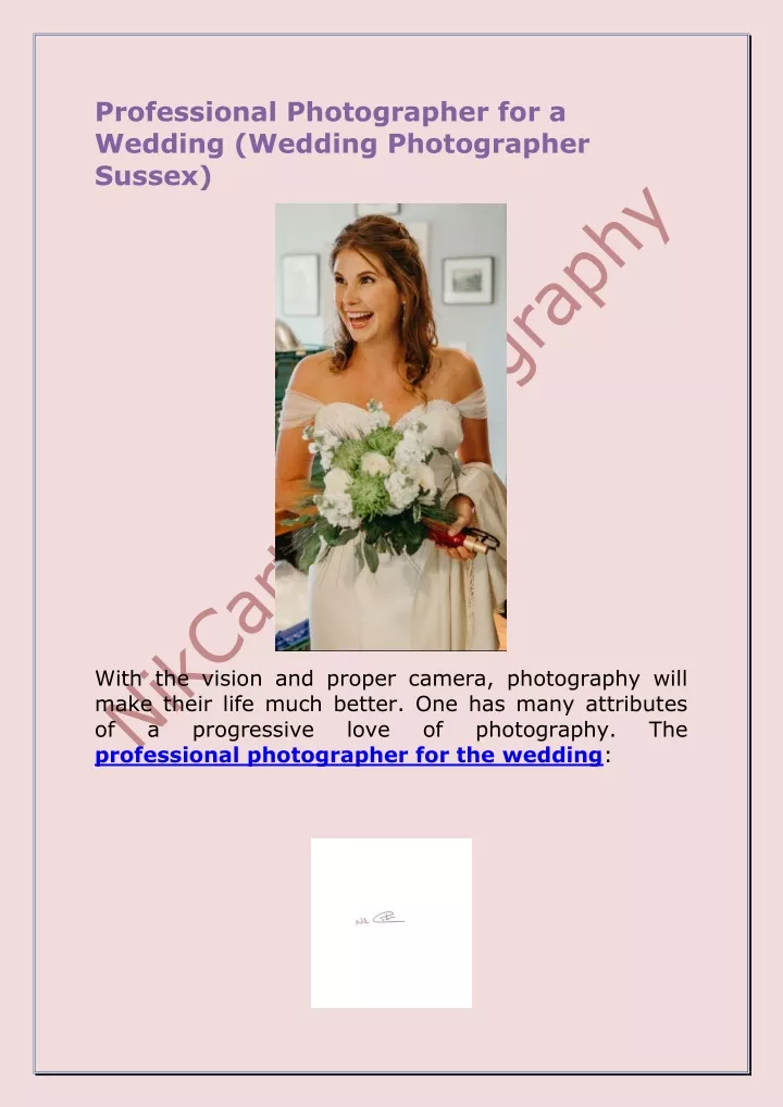 professional photographer for a wedding wedding