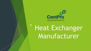 Plate Heat Exchanger Manufacturers in India-CentPro