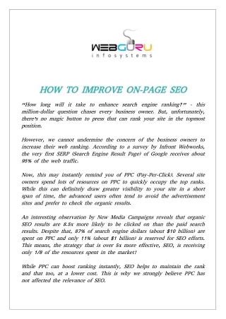 How to Improve On-Page SEO
