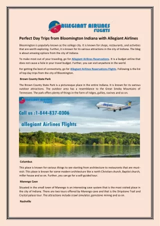 Perfect Day Trips from Bloomington Indiana with Allegiant Airlines