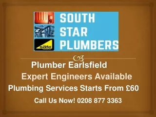 Plumber Earlsfield Fixed Prices on Request