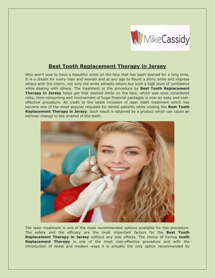 best tooth replacement therapy in jersey