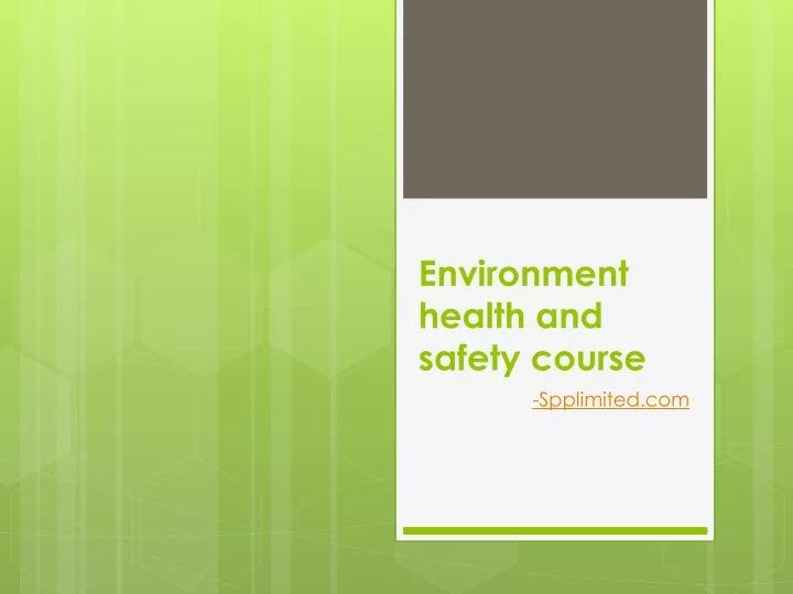environment health and safety course