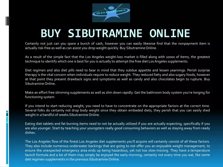 buy sibutramine online