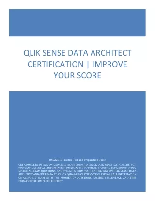 Qlik Sense Data Architect Certification Exam | Improve Your Score