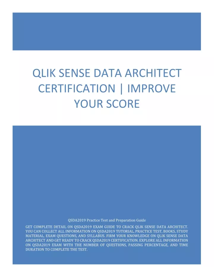 qlik sense data architect certification improve