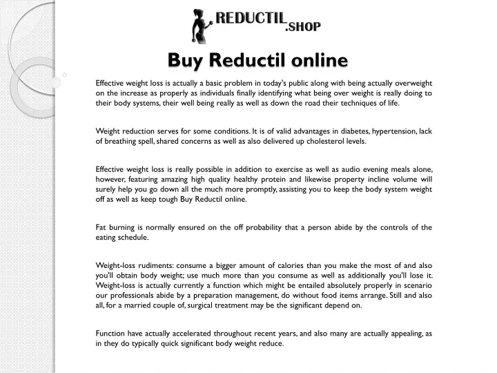 buy reductil online