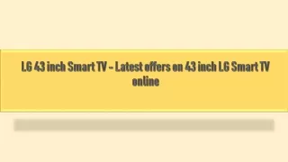 LG 43 inch Smart TV - Latest offers on 43 inch LG Smart TV online