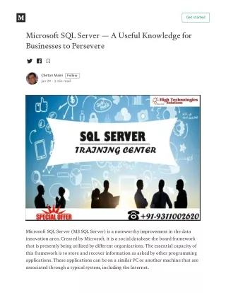 Benefits of SQL Server Training for Career Growth