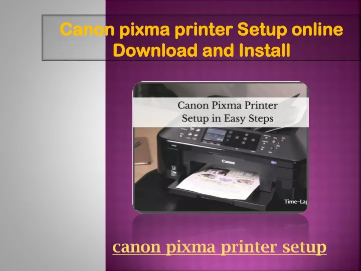 canon pixma printer setup online download