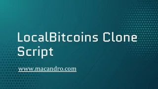 LocalBitcoins Clone Script - Macandro