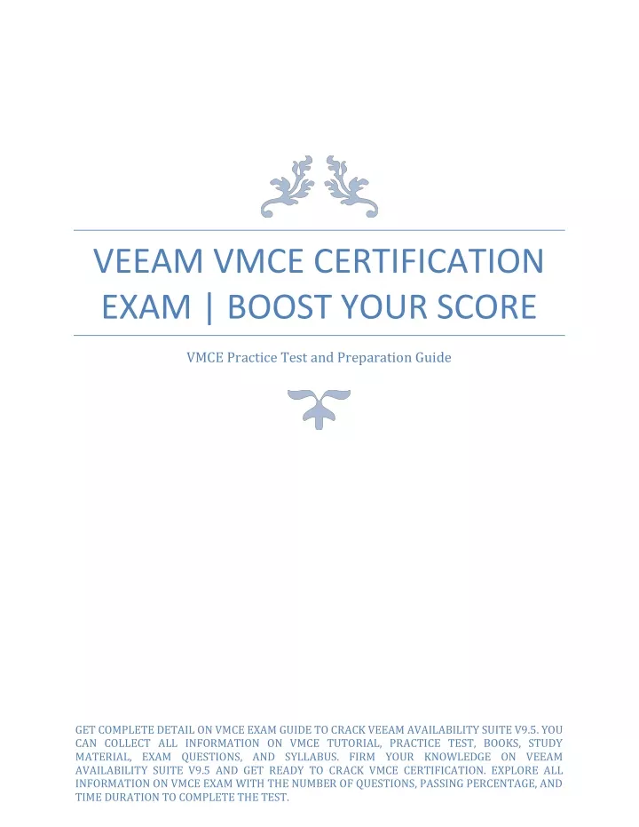 veeam vmce certification exam boost your score
