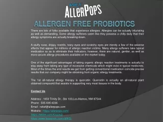 Allergen Free Probiotics