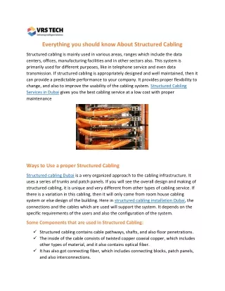 everything you should know about structured