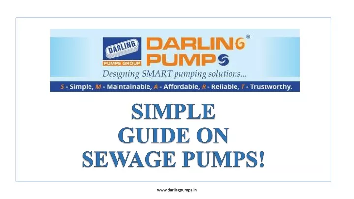 simple guide on sewage pumps