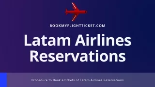 Latam Airlines Reservations Online