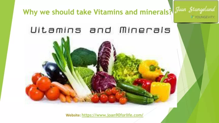 why we should take vitamins and minerals