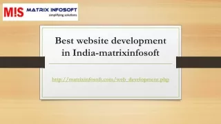 Best website development in India-matrixinfosoft