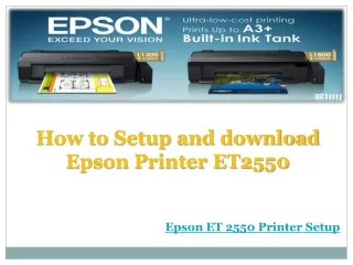 Epson ET 2550 Printer Setup and 0x88 fix