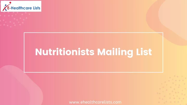 nutritionists mailing list