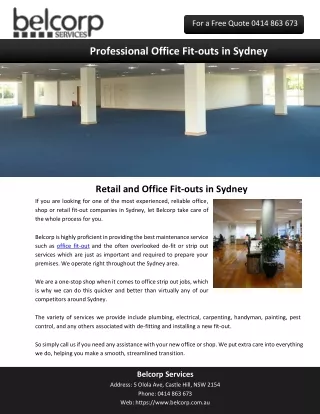 Professional Office Fit-outs in Sydney